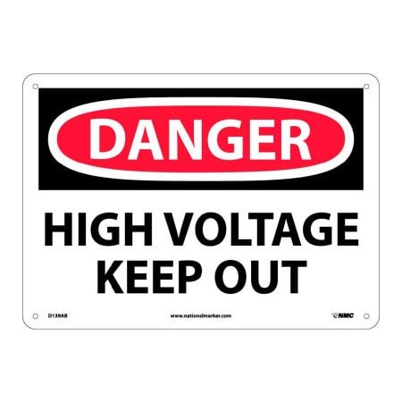 Safety Signs - Danger High Voltage Keep Out - Aluminum